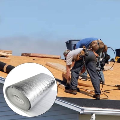 Isolatiefolie - Warmtefolie - Radiator Isoleren - Reflecteert Warmte - 10 x 0.5 Meter - Zilver