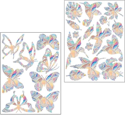 Ronde Prismastickers voor Raamdecoratie, Zonnevangers en Droomvangers, Anti-botsing voor Vogels, Electrostatistische Hechting met Regenboogeffect
