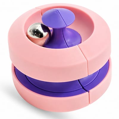 Stressverlagende spinner – compact fidgetspeeltje - Roze