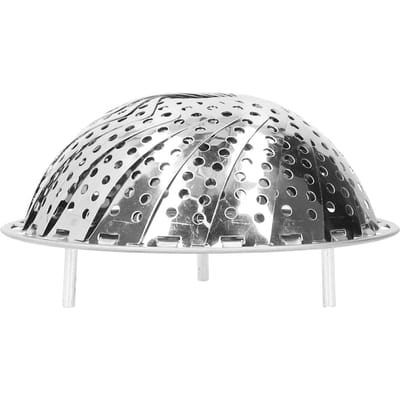 Support de plaque à vapeur rétractable en acier inoxydable, panier alimentaire ménager, plateau pour fruits et légumes L(for 6.5-9kg) gray