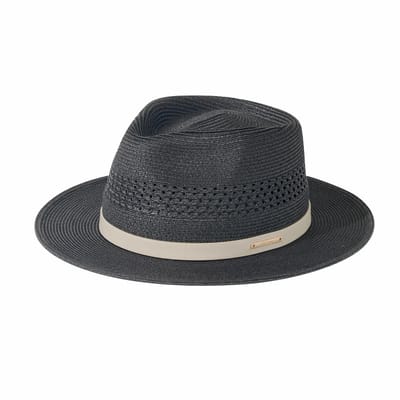 Nouveau Chapeau Panama d'Été en Herbe Creuse Haut de Forme Chapeau Jazz Chapeau de Soleil Large Bord Unisexe Grande Circonférence de Tête Montre la Taille du Visage M   54-57cm gray