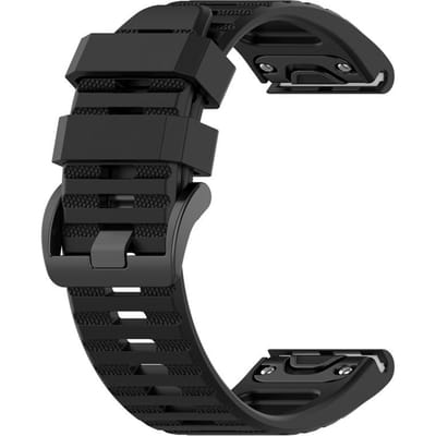 Sangles de Rechange Compatibles pour Garmin Fenix 7X Fenix 6X GPS Fenix 6X PRO Montre Bracelet en Silicone 26mm Libération Rapide black