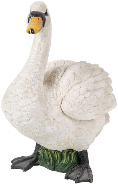 HotAnt Tuinbeeld dieren - Staande zwaan (Polystone) - Voor buiten - Tuin decoratie - Cadeau
