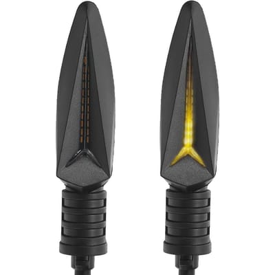 2 stuks motorfiets led-richtingaanwijzer hoge helderheid motor knipperlichten 12v compatibel met zwart