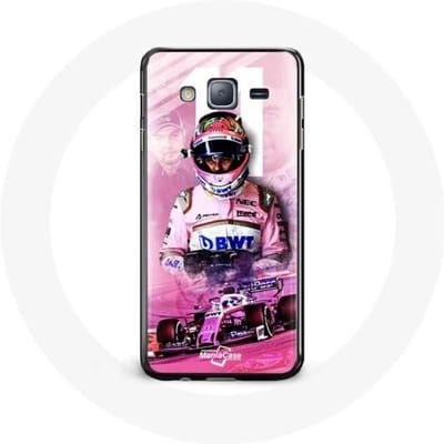 Case voor Samsung Galaxy J7 Formule 1 Sergio Pérez F1 Driver Roze