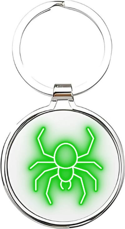 Akyol - spinnen Sleutelhanger - Halloween - dierenliefhebbers - spin - spider - zwarte spin - sleutelhanger voor halloween - tarantula - insect - dier - huisdier - dierendag - spinachtigen - vogelspin - 4 x 7,5 CM
