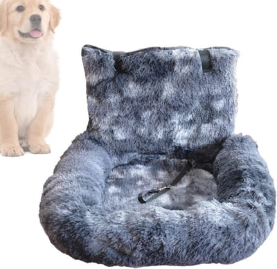 Autostoel Honden - Reisbed Voertuig - Veilig Transport - Wasbaar Comfort - 60 x 60 cm - Grijs