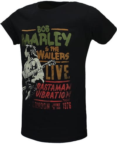 Bob Marley Rastaman Vibration Tour 1976 T-Shirt - Officiële Merchandise - S