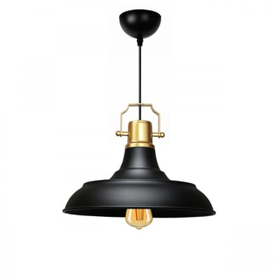Asir - Kroonluchter - Zwart - 100% METAAL - 24 x 24 x 31 cm