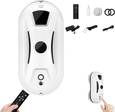 Douche- en raamreiniger, automatische slimme raamreinigingsrobot – randdetectie, slim sproeisysteem & streeploze glans, reiniger voor diverse oppervlakken (ramen en vloeren)