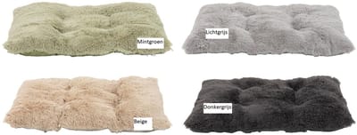 Unit 24-Hondenkussen 100x70 cm-zacht Fluffy kussen-met anti slip-Lichtgrijs