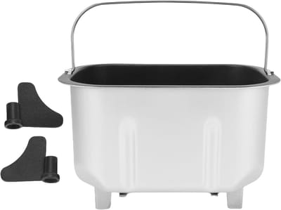 Broodbakvorm Vervanging - Bakblik Machine - Zelf Brood Maken - Anti-aanbaklaag Dubbele Mixer - 26x21x18 cm - Zilverkleurig
