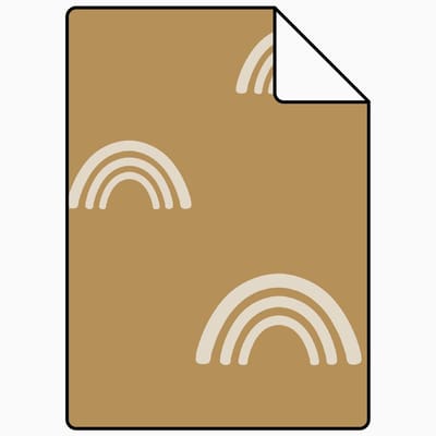 Proefstaal ESTAhome behang regenboogjes okergeel - 26.5 x 21 cm - 139440-S