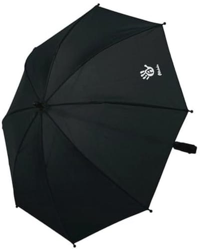 Universele parasol voor kinderwagen en buggy met UV-bescherming 50+, 73 cm diameter, buigzaam, zwart