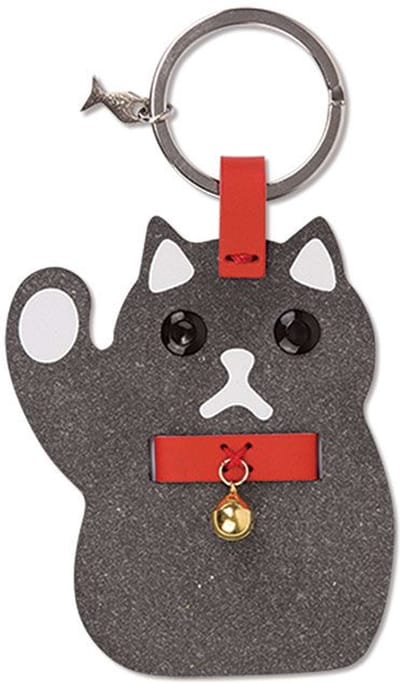 Vacavaliente - Sleutelhanger Kat (by Paola Navone) - Gerecycled Leer - Multicolor