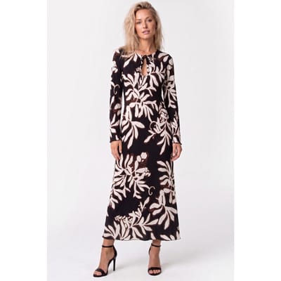 ARKET Firenze Aop Dress Black Size: 32 | Maxi Dresses Outlet | Dames | Zwart