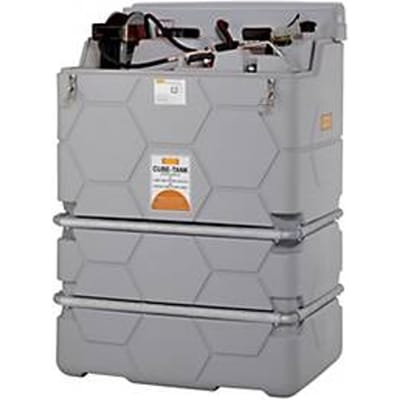 Smeermiddelentank CEMO CUBE Indoor Premium, 230 V elektrische pomp, 9 l/min, B 1200 x D 800 x H 1740 mm, 1000 l volume