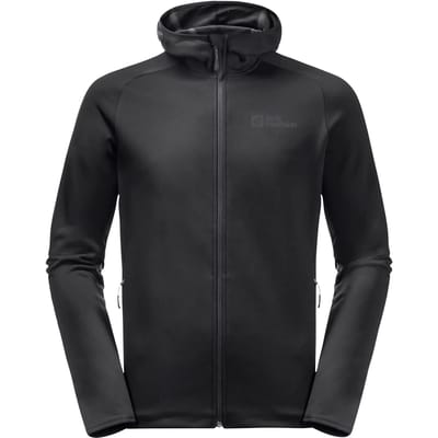 Jack Wolfskin Baiselberg Hooded Fz M - Black - Outdoor Kleding - Fleeces en Truien - Fleece