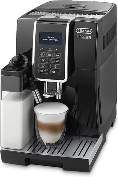 De'Longhi volautomatische koffiemachine ECAM 356.57.B Dinamica, 1450 W, voor bonen/poeder, melkopschuimer