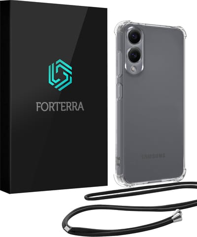 Hoesje Geschikt voor Samsung Galaxy S25 Edge - Met Koord - Shock Proof - Siliconen Case - Telefoonkoord - Back Cover - Telefoon Hoes Shockproof - Telefoonketting - Transparant