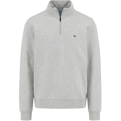 Fynch-Hatton Trui Sweat Troyer Zip Grijs / male