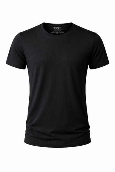 10Cel T-shirt - Tencel Heren ondershirt - ronde hals - Zwart / XXL