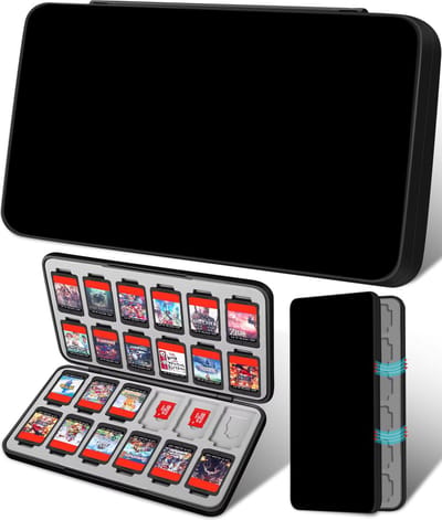 Actie4you® - Gamehouder Opslag Geschikt voor Nintendo Switch - Ruimte voor 24 Game Cards en 24 Geheugenkaarten – Micro Sd kaart – Organizer – Voor Fotografen - Zwart