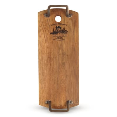 Rico & Plato Dienblad - Eikenhout - Rechthoekig - 50 cm lengte - Groot - Houten serveerplank - Borrelplank - Tapas - Kaas - Hapjes