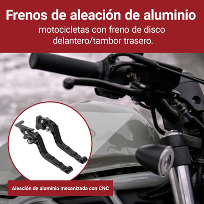 Dailygoods- Remhendel Verstelbaar - 2 Stuks - Aluminium - Geschikt voor 185 mm Sturen - Verbeterde Remprestaties - Geschikt voor Motorfietsen - Motorremhendel