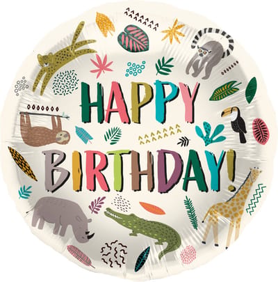 Folat BV Foil balloon Wild Animals 45cm