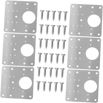 Reparatieset Scharnieren - Kastdeur Onderdelen - Keukenkast Repareren - Stille Werking - 9x9 cm - Zilver