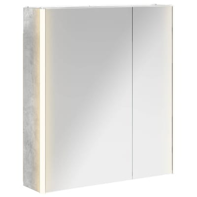 vidaXL - Badkamerspiegelkast - Beton - Grijs - 63,5 - x - 15,5 - x - 70 - cm