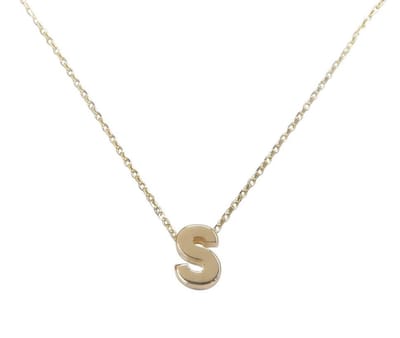Gouden ketting met S hanger