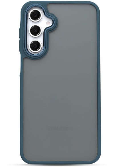 Casemania Hoesje Geschikt voor Samsung Galaxy A56 - Blauw - Frame Back Cover