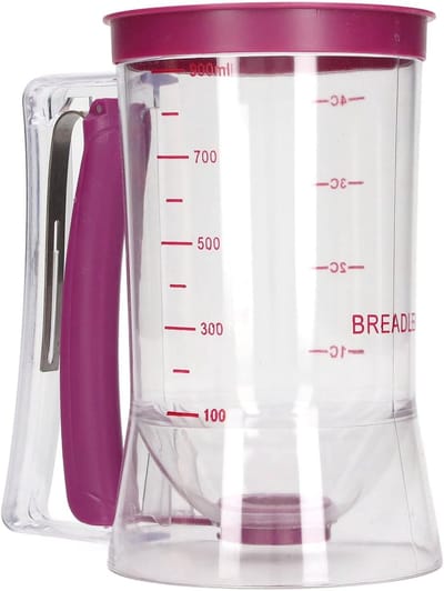 Beslag Dispenser - Pannenkoek Maker - Beslag Verdelen - Met Meetetiket - 17x11x18.5cm - Transparant