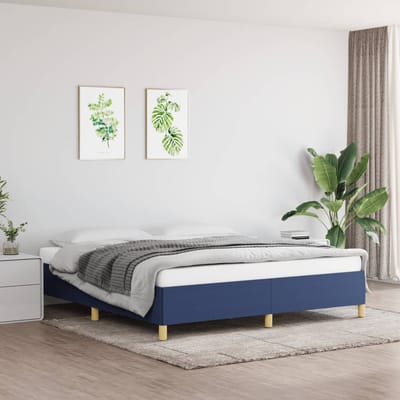 vidaXL - Boxspring - bed - stof - blauw - 160x200 - cm