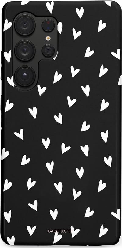 Casetastic Hoesje Geschikt voor Samsung S25 Ultra - Stijlvolle Beschermende Duo-layer Case - Stippen Hart