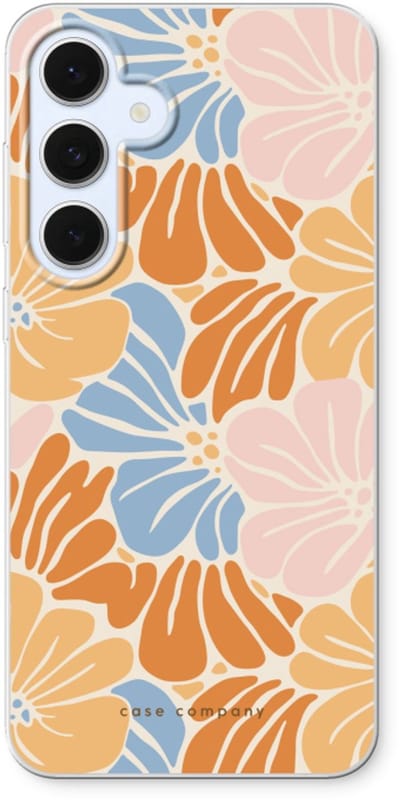 Case Company® - Hoesje geschikt voor Samsung Galaxy S24 FE hoesje - Flowers Pattern 2 - Soft Cover Telefoonhoesje - Bescherming aan alle Kanten en Schermrand