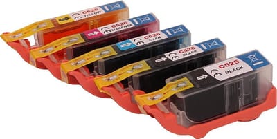 ABC huismerk Set 5x inkt cartridge geschikt voor Canon 525 526 IP4850 IP4950 IX6550 MG5140 MG5150 MG5240 MG5250 MG5340 MG5350 MG6150 MG6250 MX710 MX715