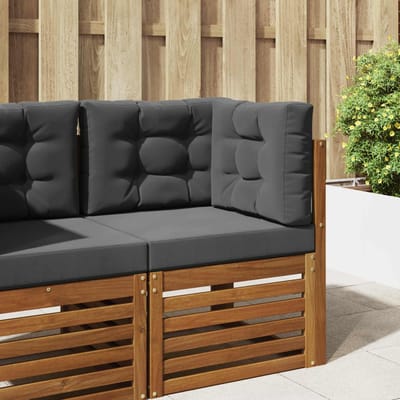 vidaXL - Buitenbankkussen - Polyester - Antraciet - 60 - x - 60 - cm