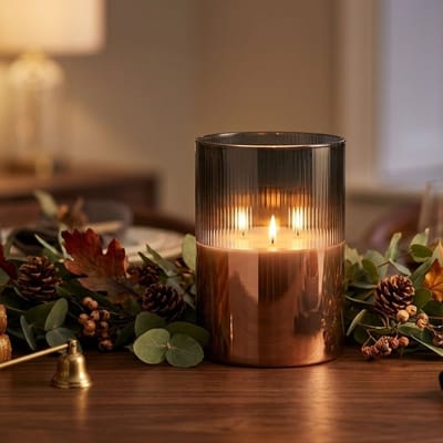Glass LED candle