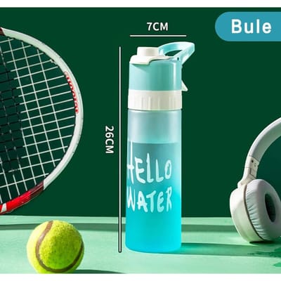 Spray Mist Waterfles Grote Capaciteit Mannelijke en Vrouwelijke Sportvoeding Kwaliteit Studenten Cool Down Draagbare Kantine Spray Cup 601-700ml blauw