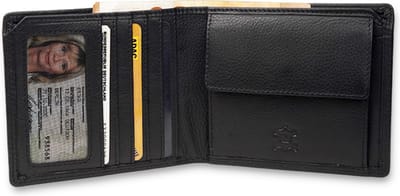 Alaya leren portemonnee heren in Zwart Nappa leer -hoogwaardig leer in compact, dun formaat- portefeuille heren - RFID -Portemonnee heren- 10 pasjes -cadeau man -gadgets mannen- Kerst cadeautjes voor hem en haar