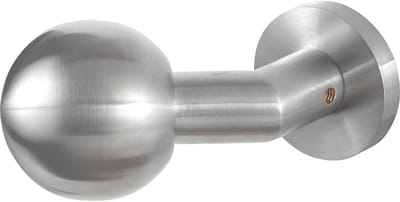 Deurknop - RVS geborsteld - RVS - GPF - GPF9953.09-00 RVS mat verkropte kogelknop S2 55mm met knopvastzetter met ronde