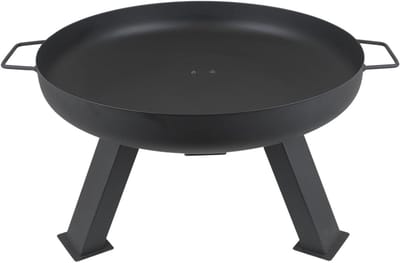 Vuurkorf Ø 60 cm - Buitenhaard Tuinhaard - Sfeerverhogend Buiten - Robuuste Stalen Kom - 60 cm Diameter - Zwart