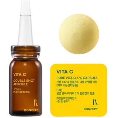 BONCEPT Vita C Gevriesdroogde Dubbele Shot Ampullen Kit / BONCEPT Retinol Gevriesdroogde Dubbele Shot Ampullen Kit Vita C Freeze-Dried Double Shot Ampoule Kit