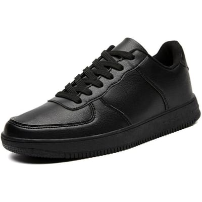 Unisex Effen Kleur Leer Mannen Skateboard Schoenen Buiten Zacht Man Origineel Klassiek Vrouwen Casual Schoenen Wit Zwart Nieuw 36 gray