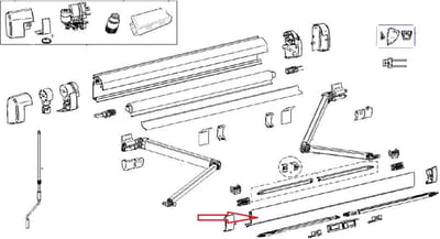 Thule Lead Rail 5200 3.50 Geanodiseerd