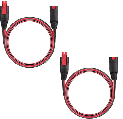 2 Stuks Verlengkabels voor Acculader, 3 Meter Draadverlenging
