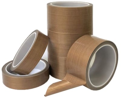 Hoge Temperatuur Teflon Tape voor Verzegelen, PTFE Glasvezel Plakband (42mm x 10m)